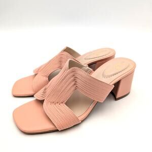 Bandolino Merily 3 Heeled Sandal Open Square Toe Women's Pink Size US6M EU37